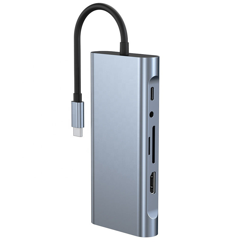 11-in-1 Mini USB-C Docking Station RJ45 1000Mbps Ethernet Type-C Hub Converter HD VGA 4 USB TF/SD AUX Type-C Adapter 11-in-1 Mini USB-C Docking Station RJ45 1000Mbps Ethernet Type-C Hub Converter HD VGA 4 USB TF/SD AUX Type-C Adapter